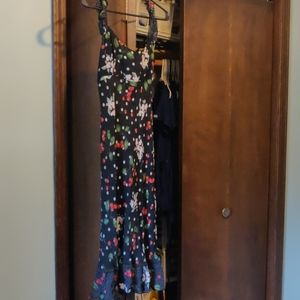 Vintage Rayon Polka Dot Cherry Dress